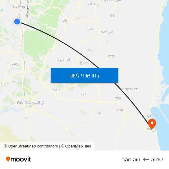 מפת שלווה לנווה זוהר
