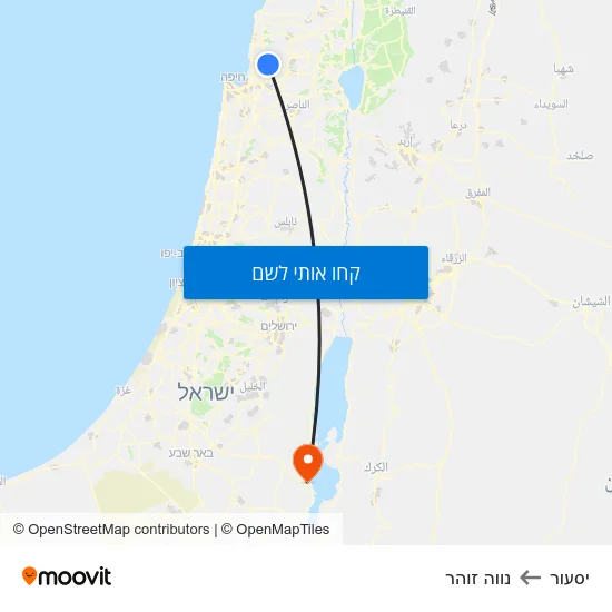 מפת יסעור לנווה זוהר