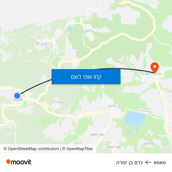מפת סאסא לכרם בן זמרה