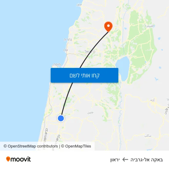 מפת באקה אל-גרביה ליראון