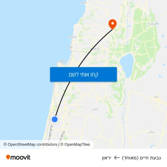 מפת גבעת חיים (מאוחד) ליראון