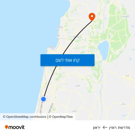 מפת מדרשת רופין ליראון