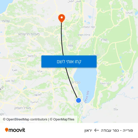 מפת פורייה - כפר עבודה ליראון
