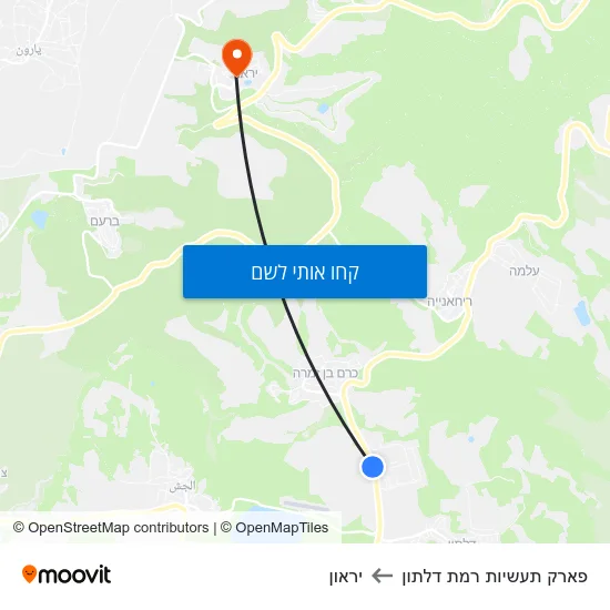 מפת פארק תעשיות רמת דלתון ליראון