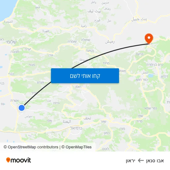 מפת אבו סנאן ליראון