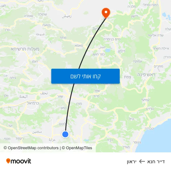 מפת דייר חנא ליראון