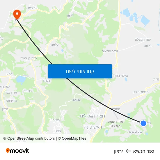 מפת כפר הנשיא ליראון