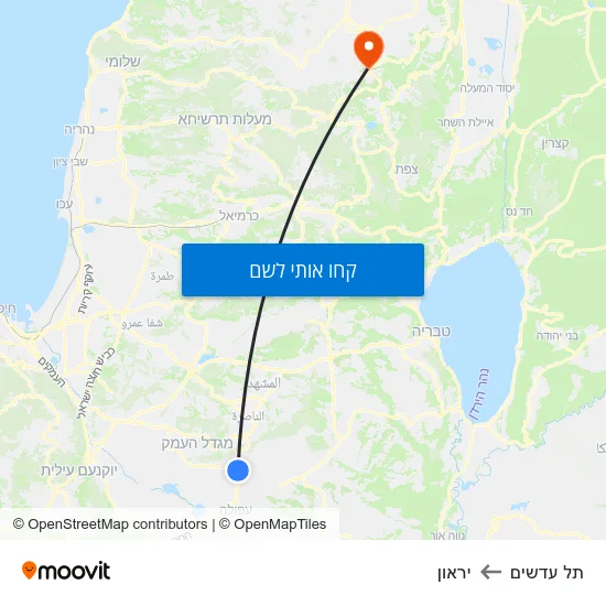 מפת תל עדשים ליראון