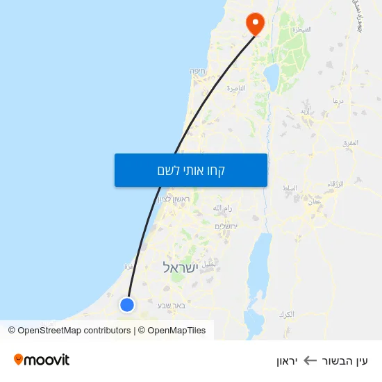 מפת עין הבשור ליראון