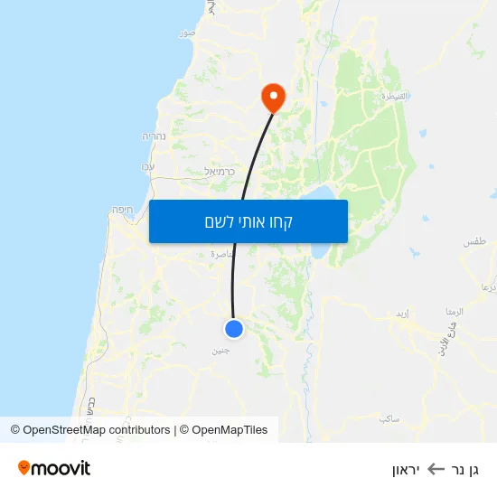 מפת גן נר ליראון