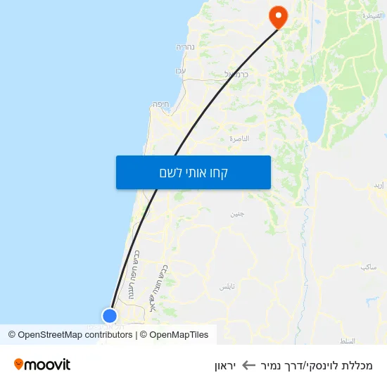 מפת מכללת לוינסקי/דרך נמיר ליראון