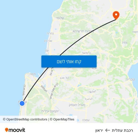 מפת רכבת עתלית ליראון