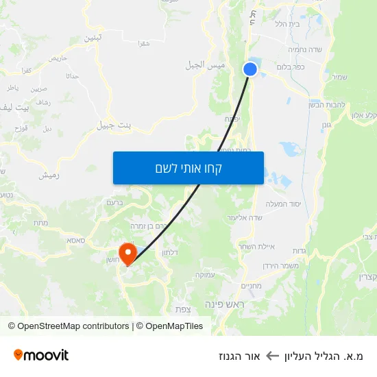 מפת מ.א. הגליל העליון לאור הגנוז