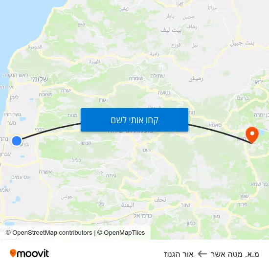 מפת מ.א. מטה אשר לאור הגנוז