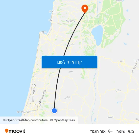 מפת מ.א. שומרון לאור הגנוז
