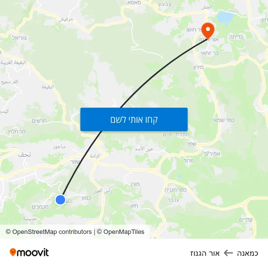 מפת כמאנה לאור הגנוז
