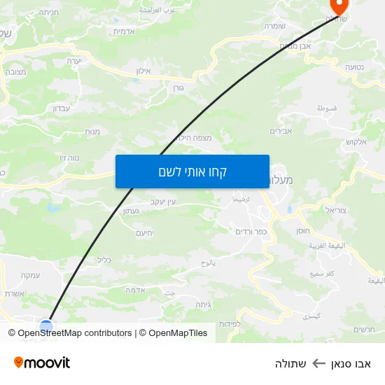 מפת אבו סנאן לשתולה
