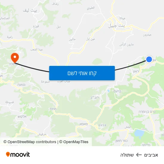 מפת אביבים לשתולה