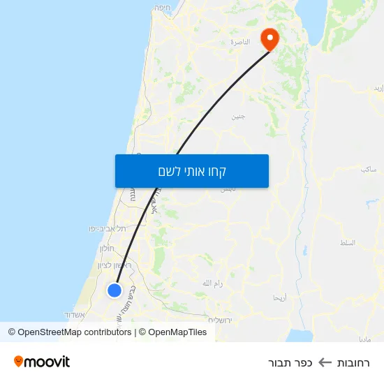 מפת רחובות לכפר תבור