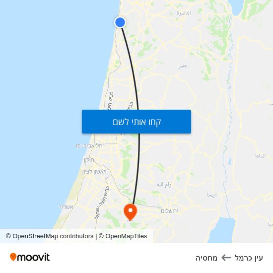 מפת עין כרמל למחסיה