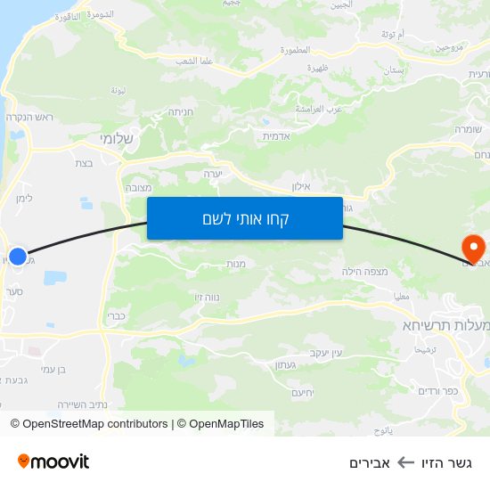 מפת גשר הזיו לאבירים