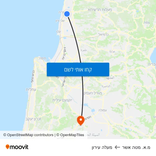 מפת מ.א. מטה אשר למעלה עירון