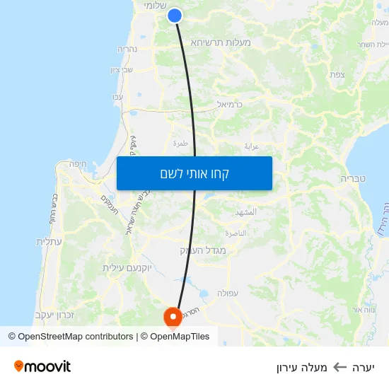 מפת יערה למעלה עירון
