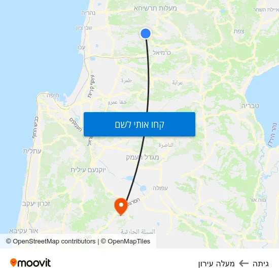 מפת גיתה למעלה עירון
