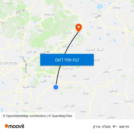 מפת חרמש למעלה עירון