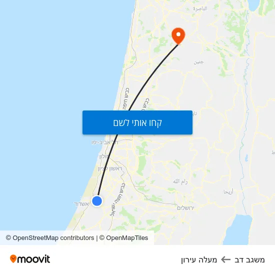 מפת משגב דב למעלה עירון