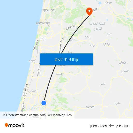 מפת נווה ירק למעלה עירון