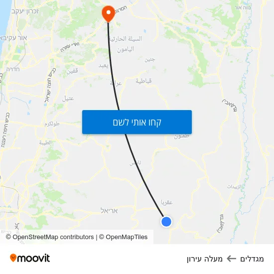 מפת מגדלים למעלה עירון