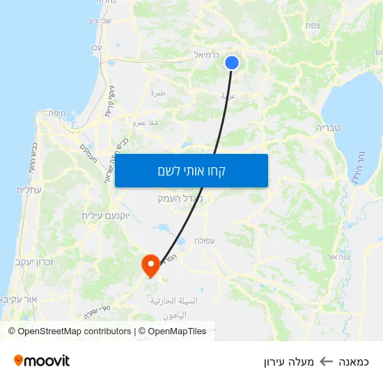 מפת כמאנה למעלה עירון
