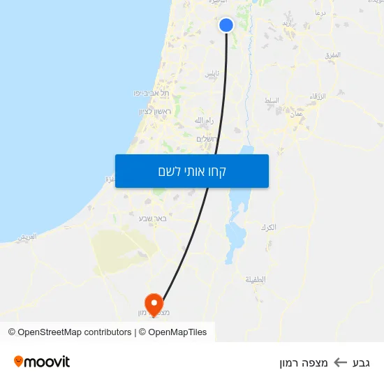 מפת גבע למצפה רמון