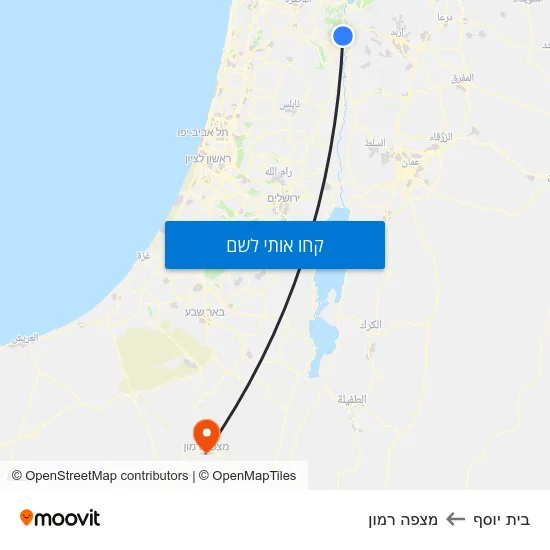מפת בית יוסף למצפה רמון