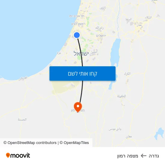 מפת גדרה למצפה רמון