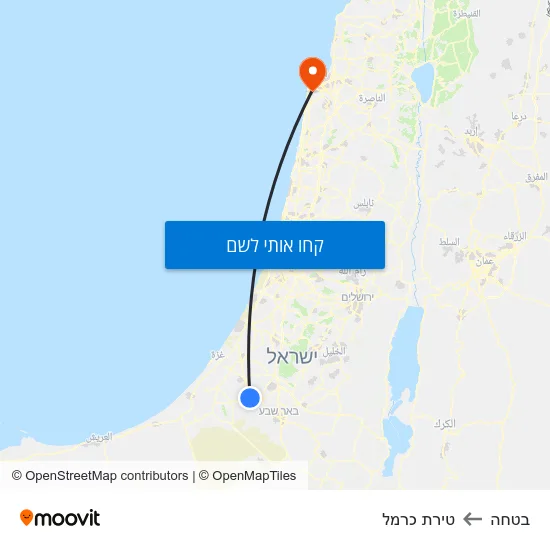 מפת בטחה לטירת כרמל