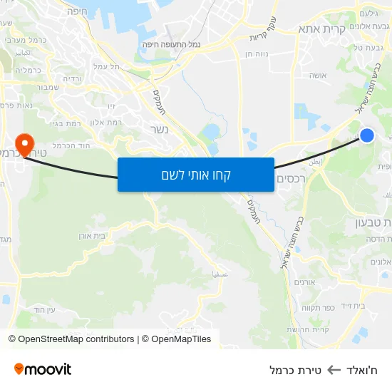 מפת ח'ואלד לטירת כרמל
