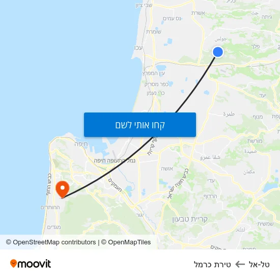 מפת טל-אל לטירת כרמל