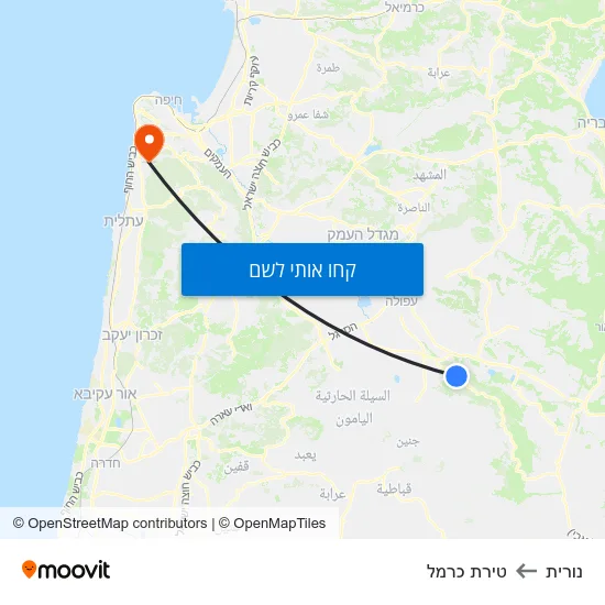 מפת נורית לטירת כרמל