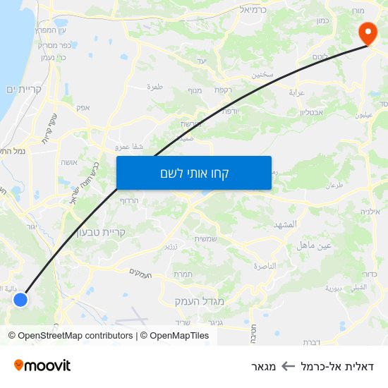 מפת דאלית אל-כרמל למגאר