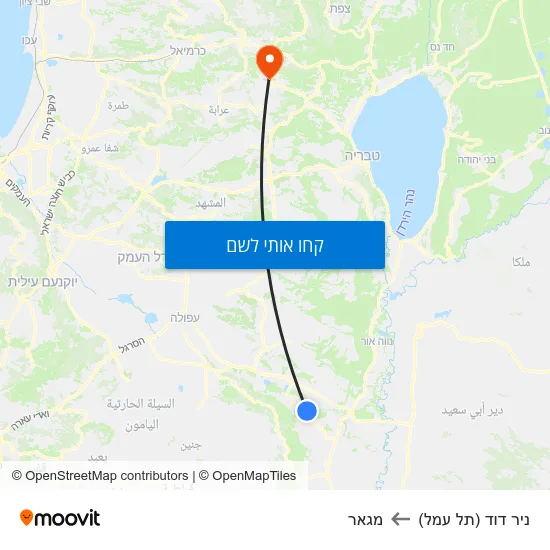 מפת ניר דוד (תל עמל) למגאר