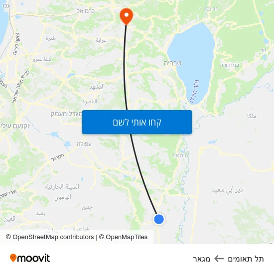 מפת תל תאומים למגאר