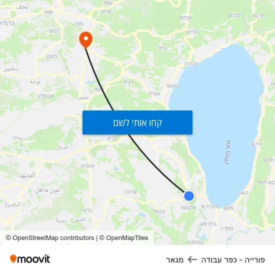 מפת פורייה - כפר עבודה למגאר