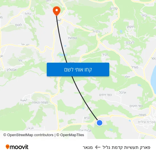 מפת פארק תעשיות קדמת גליל למגאר
