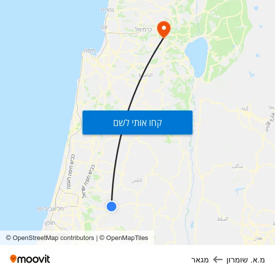 מפת מ.א. שומרון למגאר