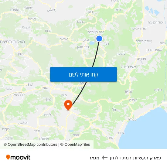 מפת פארק תעשיות רמת דלתון למגאר