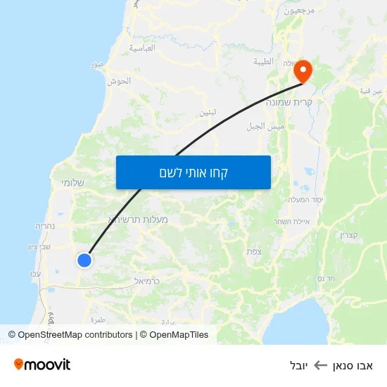 מפת אבו סנאן ליובל
