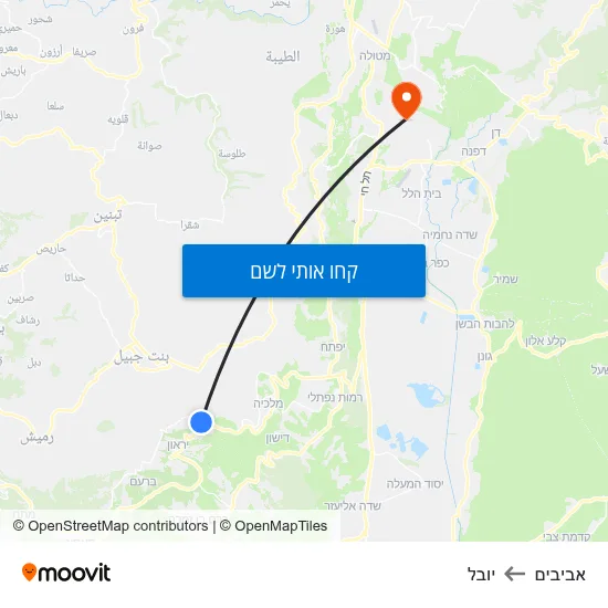 מפת אביבים ליובל