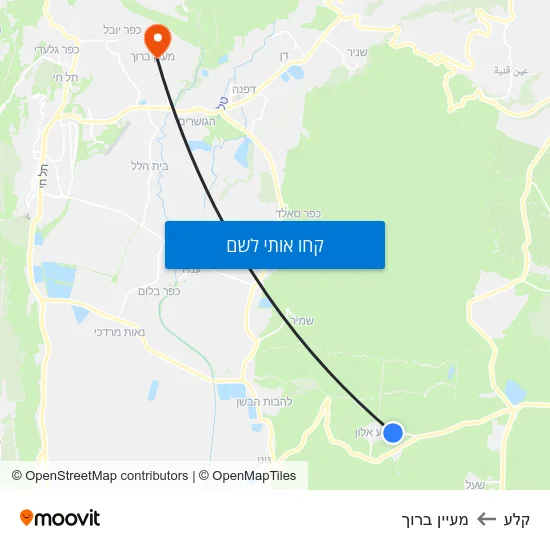 מפת קלע למעיין ברוך